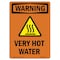 Signmission OSHA WARNING Sign, Very Hot Water W/ Symbol, 10in X 7in Rigid Plastic, 7" W, 10" H, Portrait OS-WS-P-710-V-13598 - alternate 1